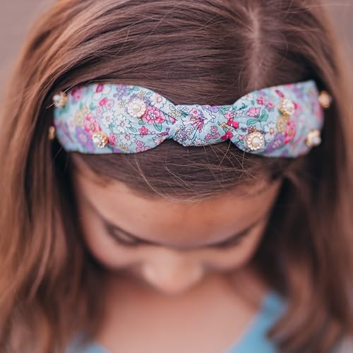 FROG-SAC-Floral-Knot-Headband-for-Girls-Pearl-Stud-Knotted-Headbands-for-Kids-Flower-Studded-Hair-Band-Accessories-for-Children-Cute-Comfortable-Back-to-School-Hairband FROG SAC Floral Knot Headband for Girls Pearl Stud Knotted Headbands for Kids Flower Studded Hair Band Accessories for Children Cute Comfortable Back to School Hairband