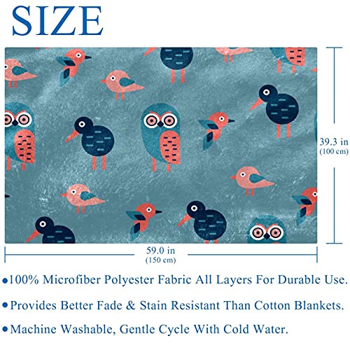 Couverture chaude nid douillet plaid oiseaux pour soirées cocooning