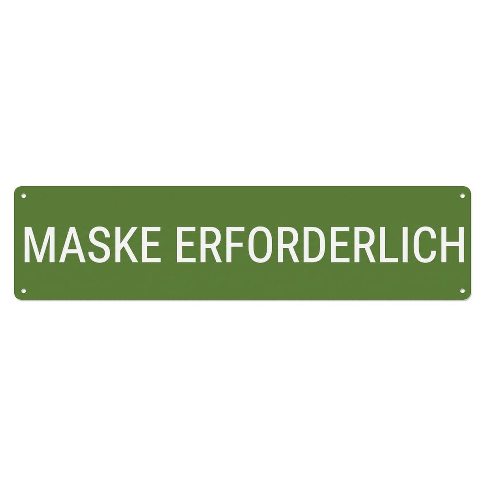 Maske Erforderlich Required Policy Metal Tin Sign