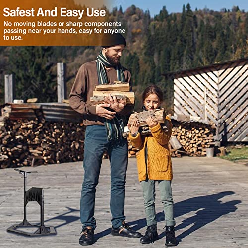 Firewood Kindling Splitter, XXL Upgraded Patented Manual Log Splitter Wedge, Open Top Ring Design, Could Accomodate Larger Log