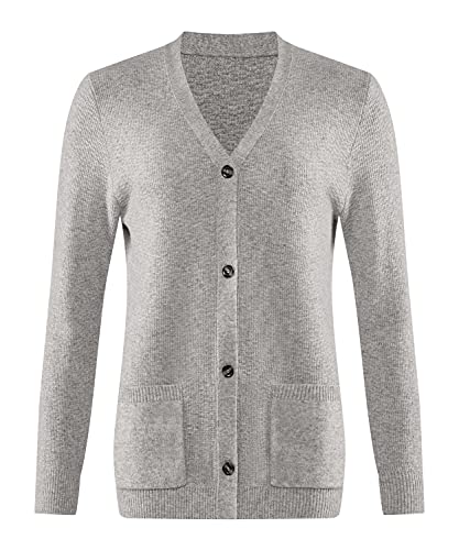 Falke Damen Cardigan Pullover, Light Grey Mel, L