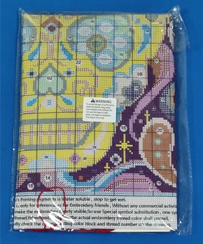 WOWDECOR Cross Stitch Embroidery Kits for Adults Kids Colorful Flowers Plants 11CT Stamped DIY DMC Needlework Easy Beginners - Image 4