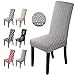 Coprisedie con Schienale Fodere per Sedia Coprisedia Elasticizzato Universale Motivi Stampati Coprisedia per Sala da Pranzo per Sala da Pranzo, Feste, Hotel (4 Pezzi, Grigio Piccolo Plaid)-H