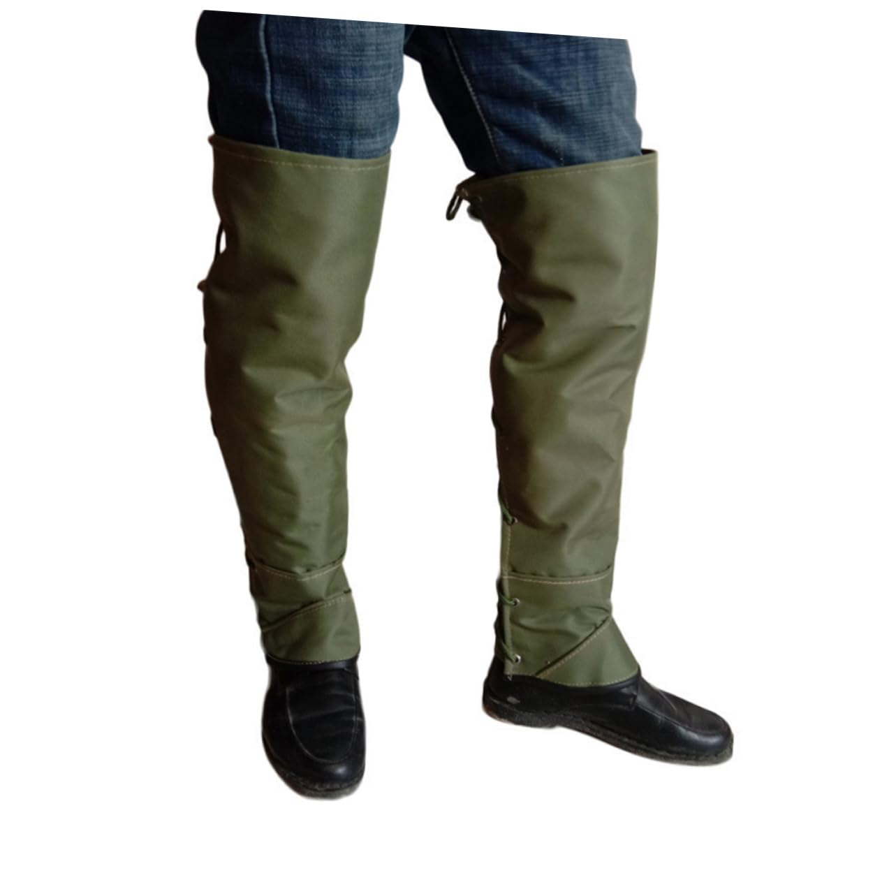Protège-Jambes Extérieur Jungle Anti- Anti-Rayure en Toile Verte