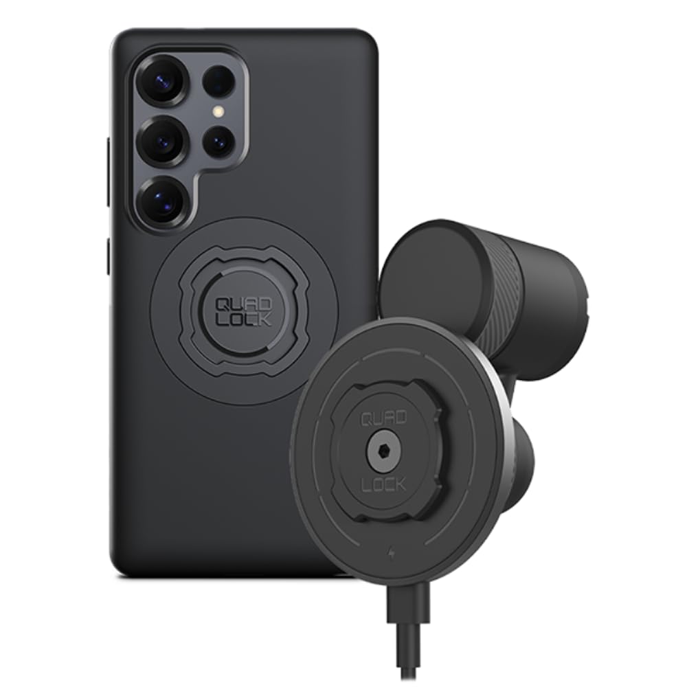 Quad Lock Vent Car Phone Holder Kit with MAG Wireless Charging Head V2 and MAG Phone Case for