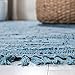 SAFAVIEH Rag Rug Collection Area Rug - 6' x 9', Blue & Multi, Handmade Boho Stripe Cotton, Ideal for High Traffic Areas in Living Room, Bedroom (RAR127B)