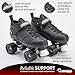 Chicago Skates Bullet Speed Quad Roller Skates – Durable, Top Performance Indoor/Outdoor Youth Skate Shoes for Women & Men Beginner 62mm Urethane Wheels & Low-Cut Ankle Boots for Agility