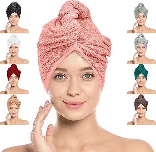 LOOM KNIT Hair Towel Wrap Lightweight Turban