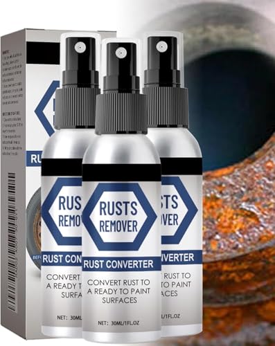Strong Rust Remover Spray Set,1fl.oz Rust Remover Spray Rust Remover, Rust Removal, Fast Rust Removal, Time-Saving (3)