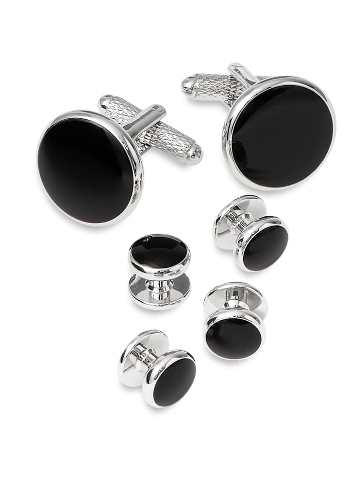 Paul Fredrick Men's Black Onyx Stud Set Black 000 CMT201S