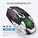 immagine 2Coener T10 Mouse Gaming Wireless, 2.4G Mouse da Gioco con 3 DPI Regolabile,7 Colori LED Light per PC Laptop Notebook Gamer (Nero)