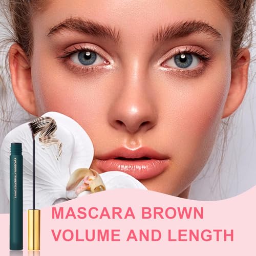 LFCFBH 2PCS Waterproof Mascara, Long Lasting Telescopic Mascara, No Clumping No Smudging and Sweatproof (Brown) - Image 3