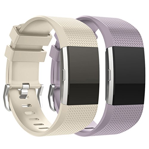 Cyeeson Fitbit Charge 2 Watch Pulsera de Repuesto de Silicona Suave Color Ajustable Banda de Gel Correa de Reloj Pulsera Band para Fitbit Charge2