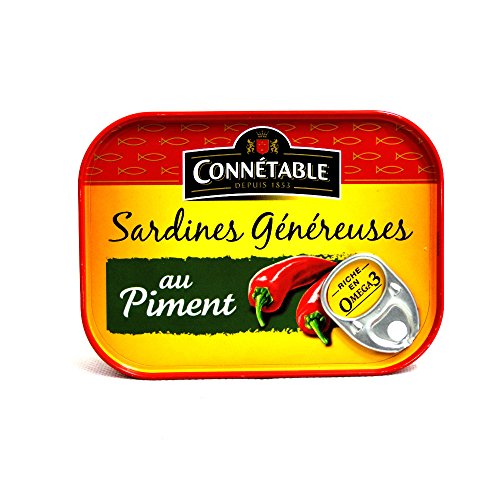 Connetable Sardines généreuses au Piment la Boîte 140g