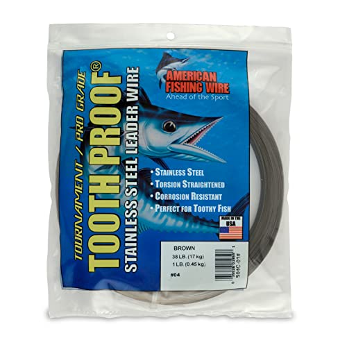 Image of American Fishing Wire Tooth Proof Stainless Steel Single Strand Leader Wire