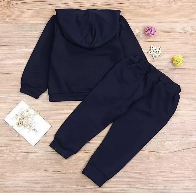 Ameeha Kids Winter Wear Casual Clothing Set for Baby Boy Girl (18 Months-24 Months, Dark Blue-Style) 1