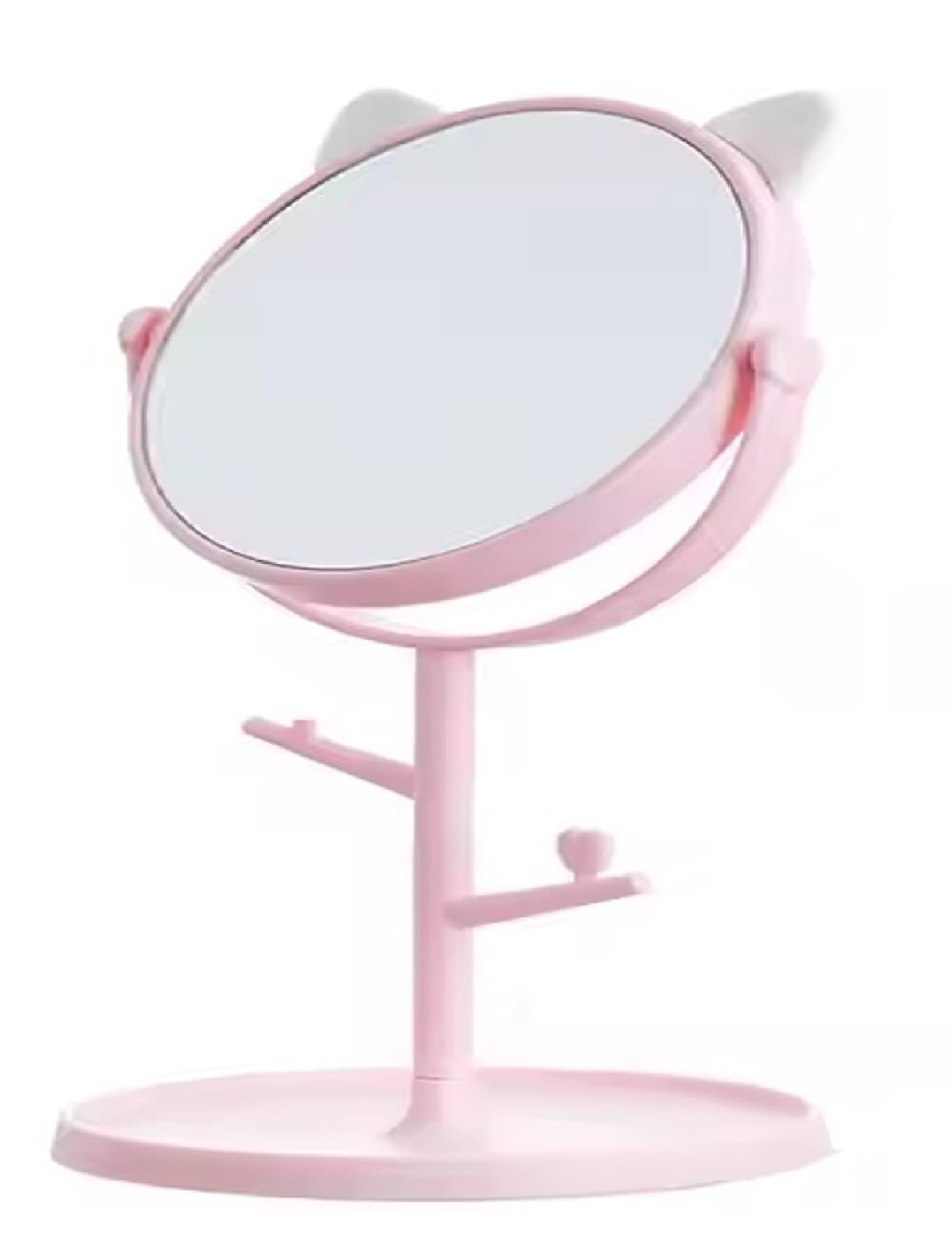 Table Makeup Mirror with Stand - Small Vanity Portable Foldable Travel Mirror for Face, Make Up, Desk, Shaving, Hostel, Ergonomic Design - Pink-picture-52