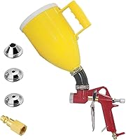 Joywayus Air Hopper Spray Gun with 4mm/6mm/8mm Nozzles - 3L Texture Drywall Painter for Walls & Ceilings, Yellow Elbow