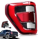 STRAUTOS LED Tail Lights Compatible With Ford F150 2021 2022 2023 With Blind Spot (Module Not Included) Rear Brake Lamp Signal Assembly Replace OEM: NL3Z13405E (Black Housing Left Driver Side)