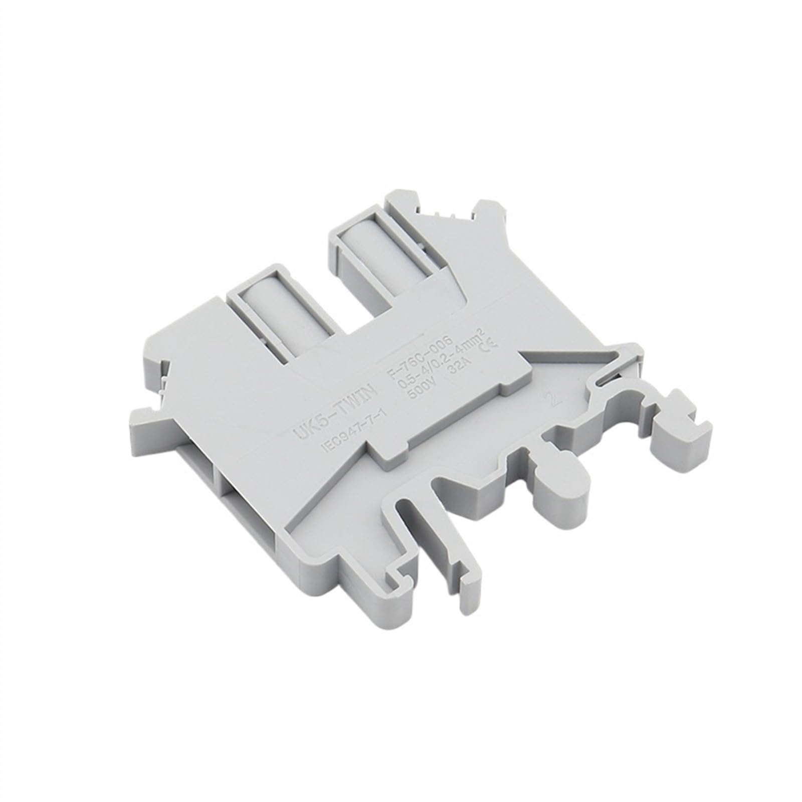 10PCS UK5-TWIN Screw Terminal Block 500V 32A Electrical Wire Connector for DIN Rail One in Multiple Out 24-12 AWG UK5 Twin