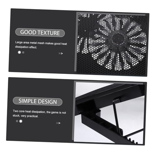 Base refrigeradora para laptop ergonómica con ajuste de altura, material duradero, color negro, diseño práctico para gaming y trabajo miniatura 3