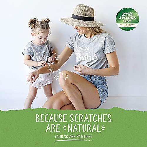 Patch Kids Eco-Friendly Bamboo Bandages For Abrasions & Grazes Hypoallergenic Wound Care For Sensitive Skin, Compostable, Biodegradable, Latex Free, Plastic Free, Zero Waste, Coconut Oil, 25Ct #TOP5