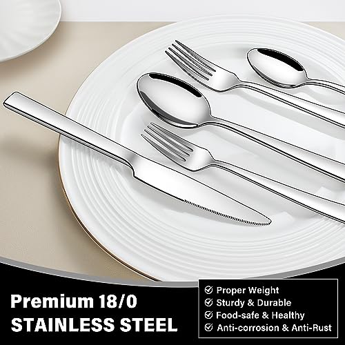 Ewfen XIKE-0077US 40-Piece Silverware Set With Serving Utensils, Heavy Duty Stainless Steel Flatware Cutlery Set thumb #4