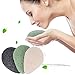 EMOCCI Natural Konjac Sponge for Face - Exfoliating Organic Facial Sponge Set Activated Charcoal Reusable Face Sponge for Makeup Gentle Daily Face Scrub/Skincare Gift Box 3pcs Pack