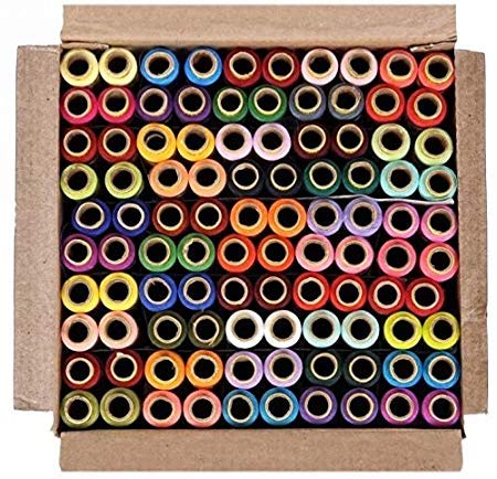 K G group100 Thread Spools (25 Shades, Each 4 in no.) Assorted Set C