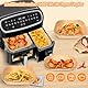 Hivio 220 Stück Airfryer Backpapier für Philips Dual Basket Airfryer 3000-serie 6L/3L, 5000-Serie 6L/3L,Heißluftfritteuse Zubehör für Philips NA350/00 NA550/00, Air fryer Zubehör