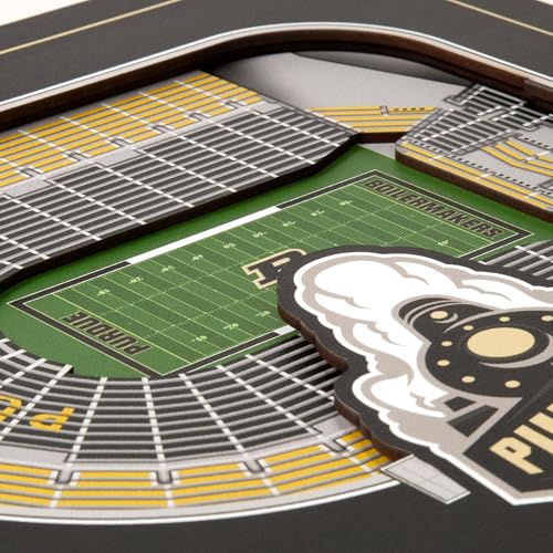 Image of YouTheFan Officially-licensed NCAA Stadium Series 3D Wall Art - multi-layer team stadium replica, detailed sports fan gift, indoor decor