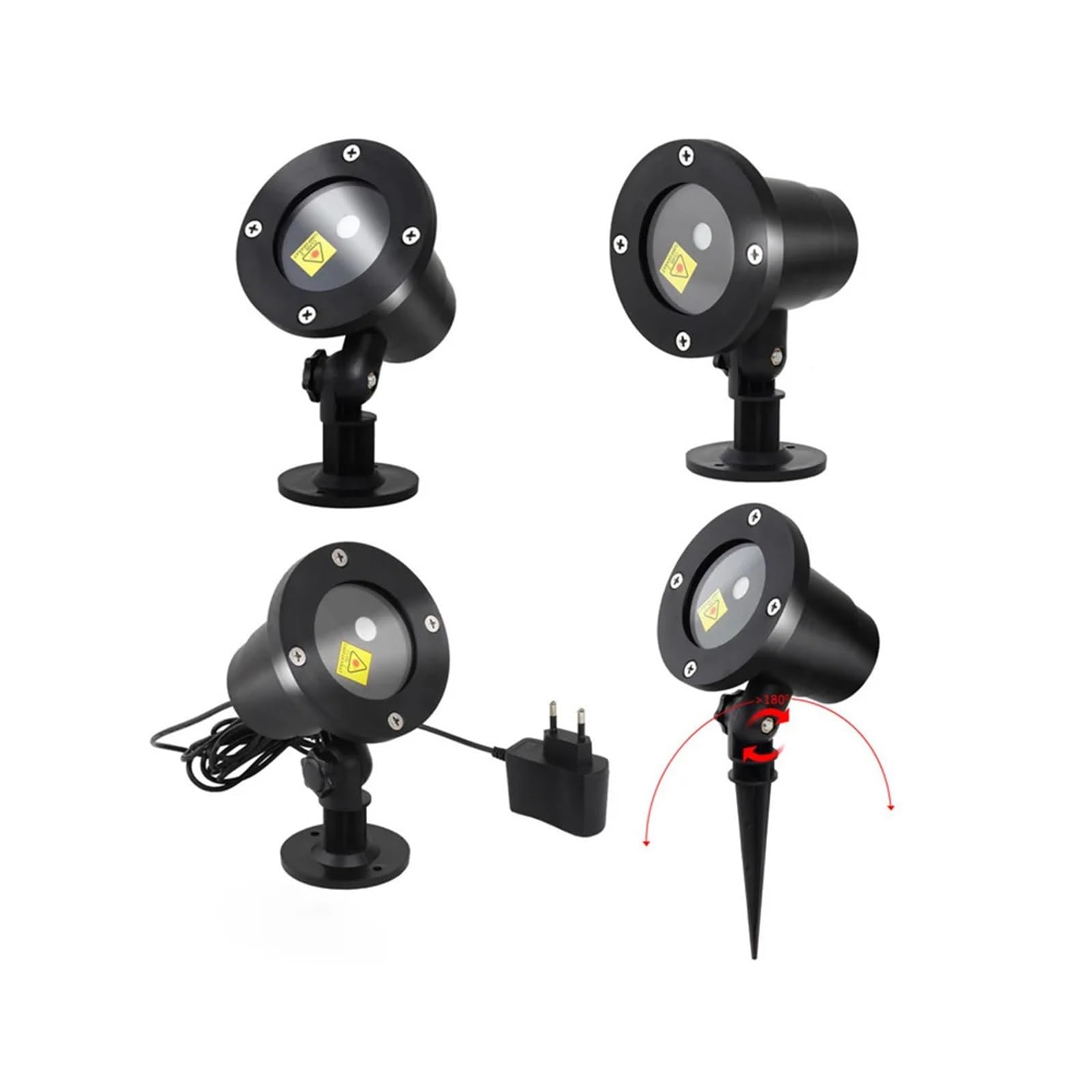 Proiettore natalizio per esterni, Proiettore a stella a cielo pieno in movimento Illuminazione paesaggistica Lampada da giardino for esterni con luce da palcoscenico a LED for feste di Natale rosse e