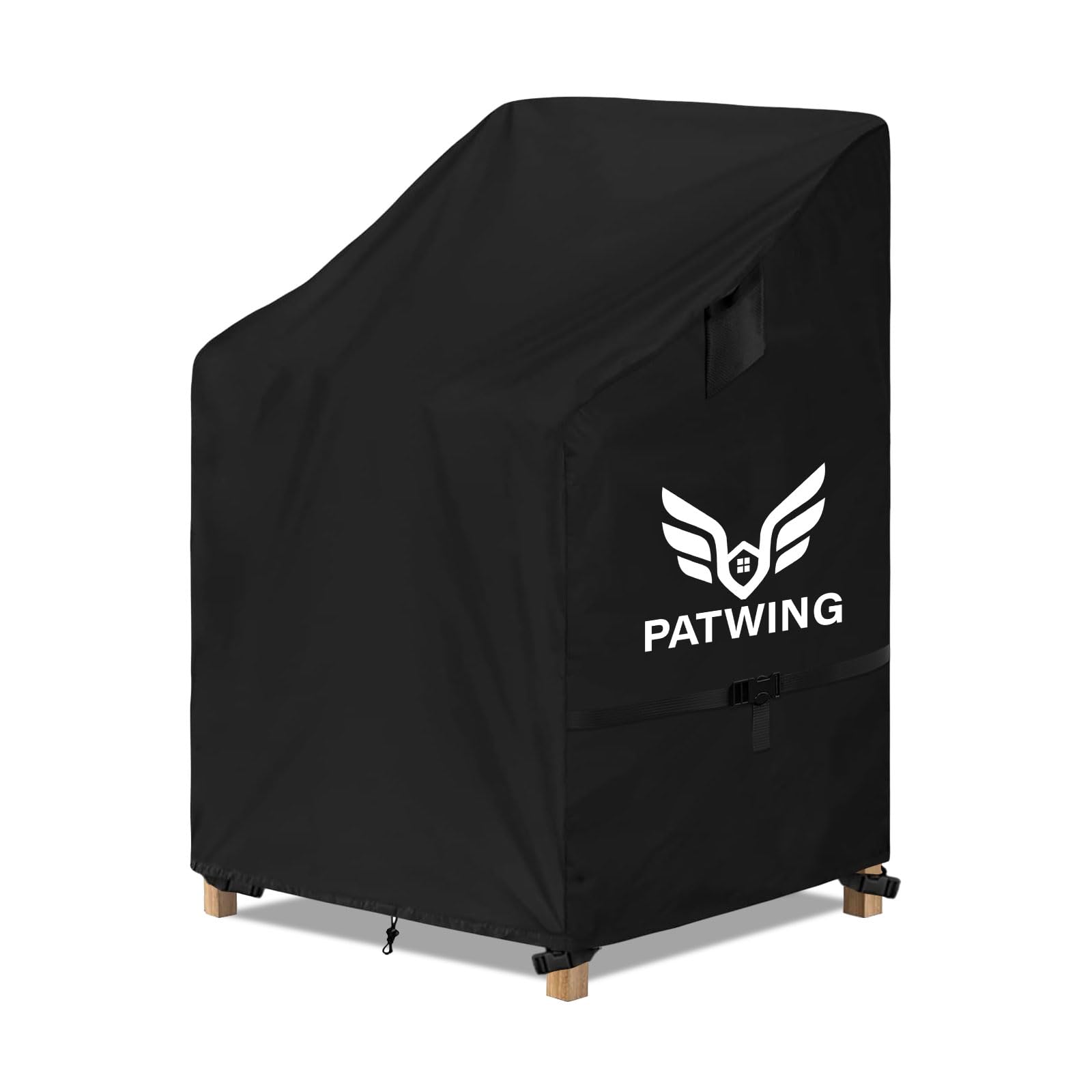 PATWING Funda para Sillas de Jardin, 600D Oxford Jardín Funda para Sillas, Impermeable, Anti Viento, Anti UV Funda Protectora Sillas, para Sillas Apilables de Jardín y Balcón (65x75x85/125cm)