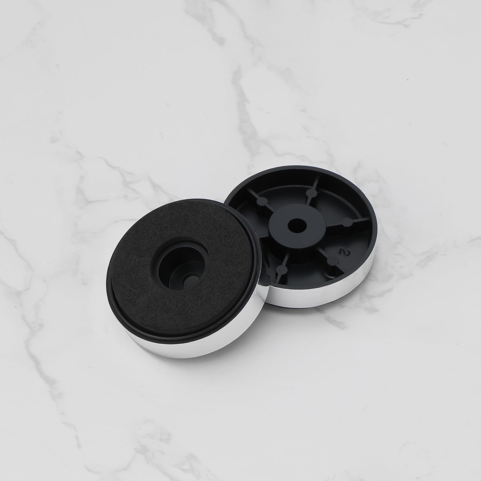 Piedini Di Isolamento Degli Altoparlanti 40x11mm Argento Smorzamento Audio Per Amplificatore CD