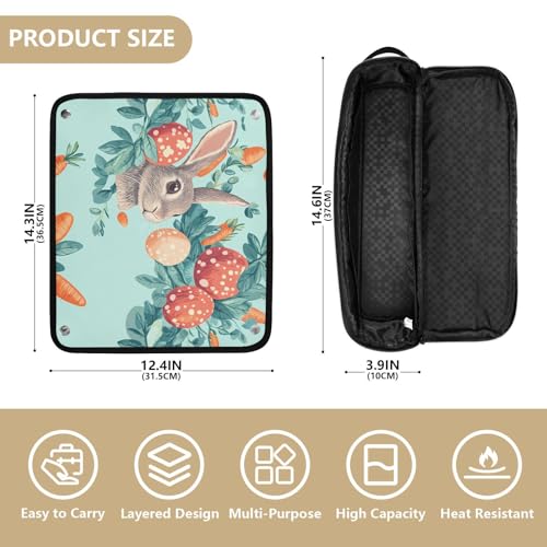 Organizador 2 en 1 para Herramientas de Cabello con Almohadilla Resistente al Calor y Bolsa para Viaje, para Planchas de Pelo, Rizador y Secador miniatura 4