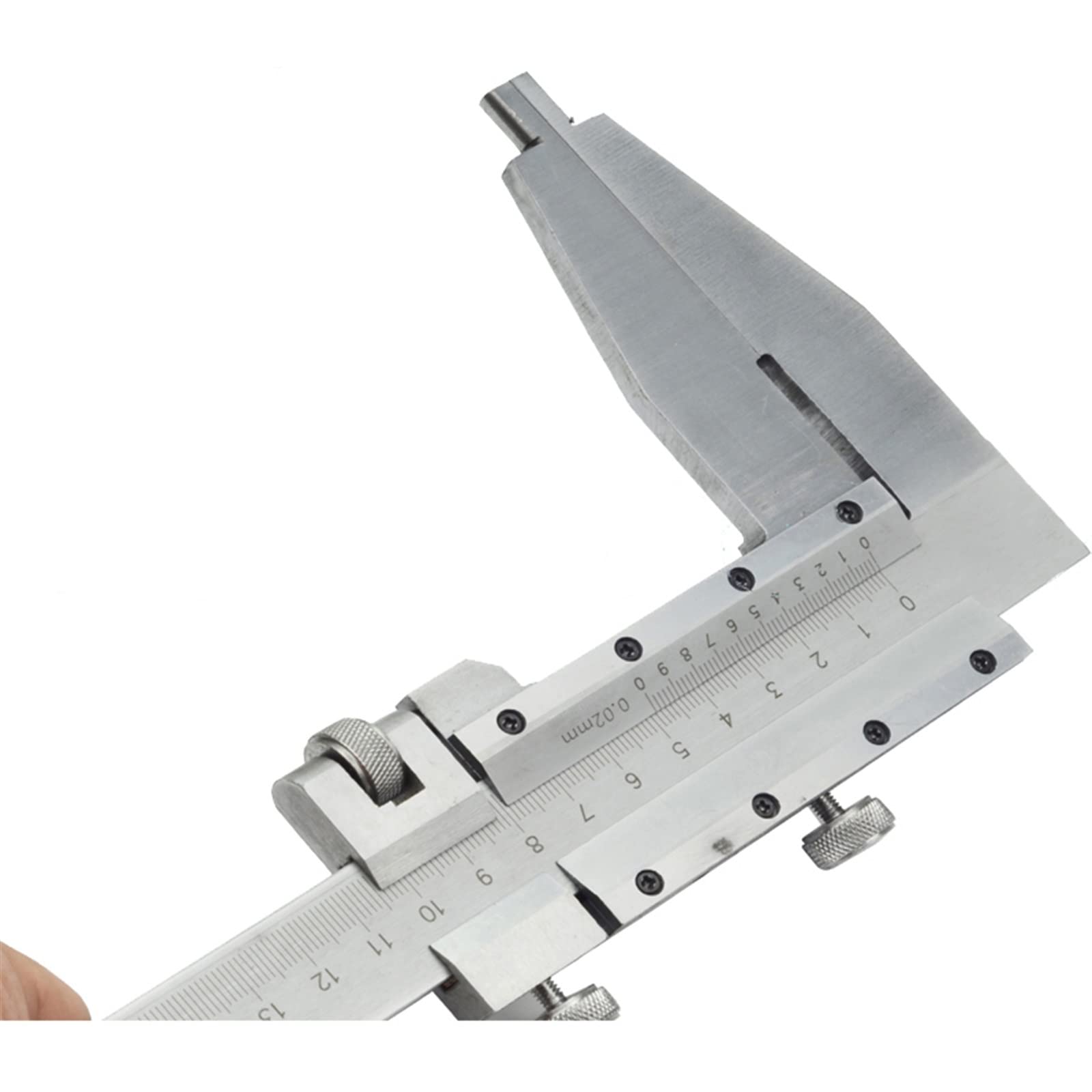 0–1000 mm robuster Messschieber mit Spitzenbacken ohne Oberbacken, hergestellt aus Lineal