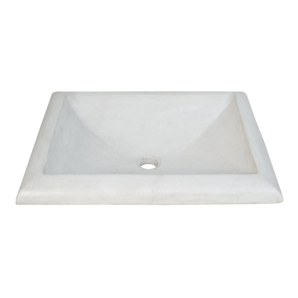 NSL2216-P Montecito Native Stone Drop-in Bathroom Sink, Pearl