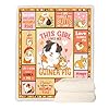 Juirnost Girls Guinea Pig Fleece Throw Blanket, Super Soft Warm Cozy Fleece Blanket Gifts for Couch Sofa, 50"x60" #4