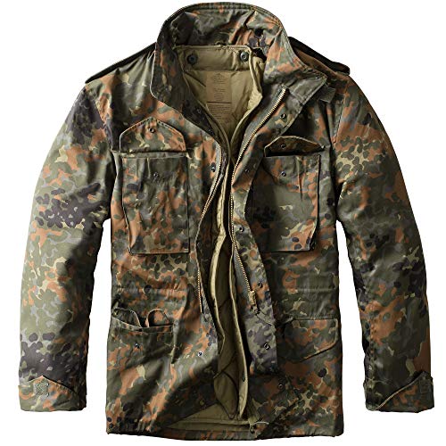 urbandreamz M65 Field Jacket Veste de Combat Armée US Army Veste d'hiver Parka Camouflage - Flecktarn, XL