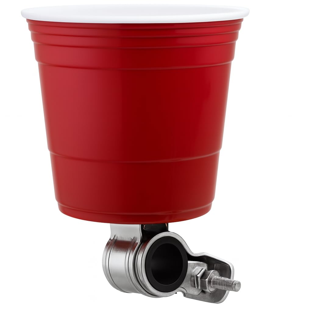 Bike Water Bottle Holder | Cup Holder for Bikes, Motorcycles, Scooters & Walkers | Handlebar Clamp, Durable ABS | Drink Holder for Adults, Ebikes,