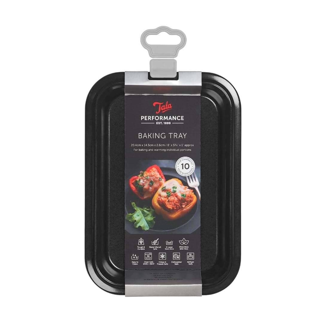 Sponsored Ad – Tala Performance Baking Tray, 19.3x13.2x2.1, Carbon Steel with Eclipse Non-Stick Coating, Heavy-Duty Oven Tray for Cooking & Roasting, Dishwasher Safe, Black