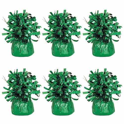 Foil Helium Balloon Weights - Pack of 6 - Durable & Colourful Emerald Green Balloon Weights for Birthdays Parties, Events & Celebrations - Perfect Balloon Weight Holders โ image 1