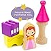 50 Piece Castle and Kingdom Wooden Stacking Blocks & Travel Drum | Safe Building Blocks for Toddlers | Fairy Tale Kingdom
