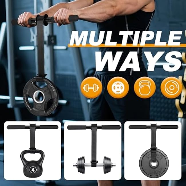 Forearm Strengthener & Forearm Exerciser, Wrist Roller with PVC Anti-Slip Grip Handles, Forearm Strength Trainer with Ultra-Strong Nylon Webbing for Wrist and Forearm Strength Training