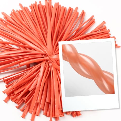Image of 260 Balloons - Pearl Rose Gold Long Balloons for Balloon Arch & Party Deco | Pearl Rose Gold long balloons for balloon arch & wedding party decorations, thick latex & easy to inflate, great for birthday