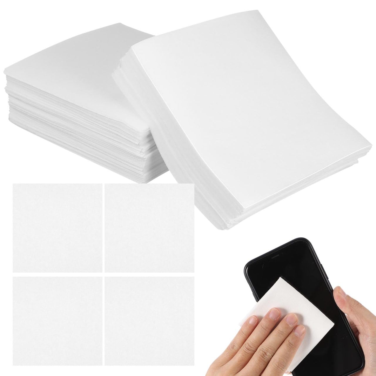 ULTECHNOVO Salviette Asciutte Senza Polvere 300 Pezzi Carta Ultra Morbida Antistatica Senza Pelucchi Per Pulizia Schermi Smartphone Pc Lenti Fotocamere Microscopi E Strumenti Elettronici