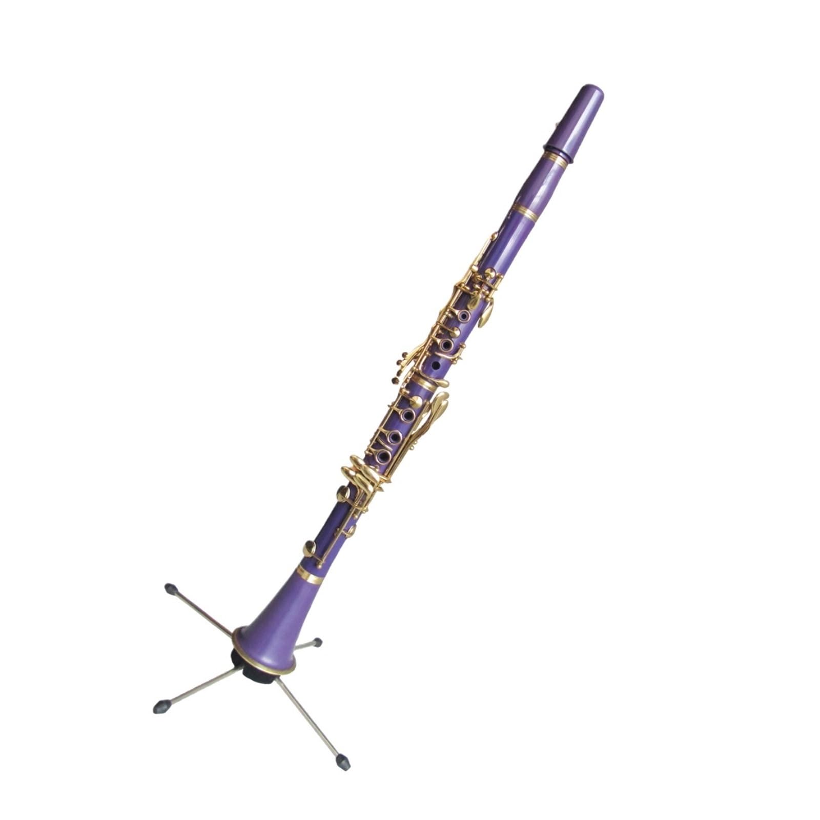 Clarinete de 17 llaves niquelado morado en Sib Tocando Clarinete