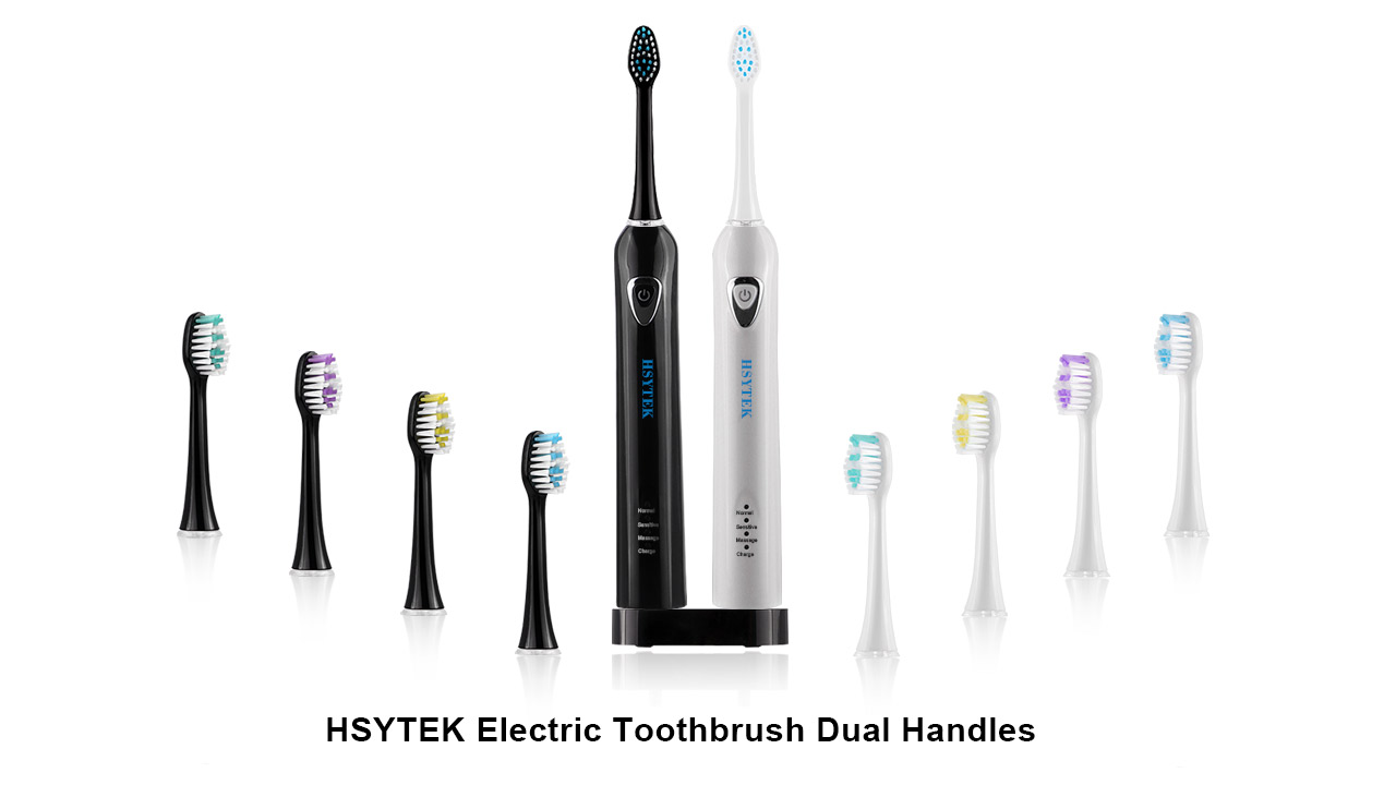 Watch HSYTEK Electric Toothbrush Dual Handles for Adults and Teens on ...