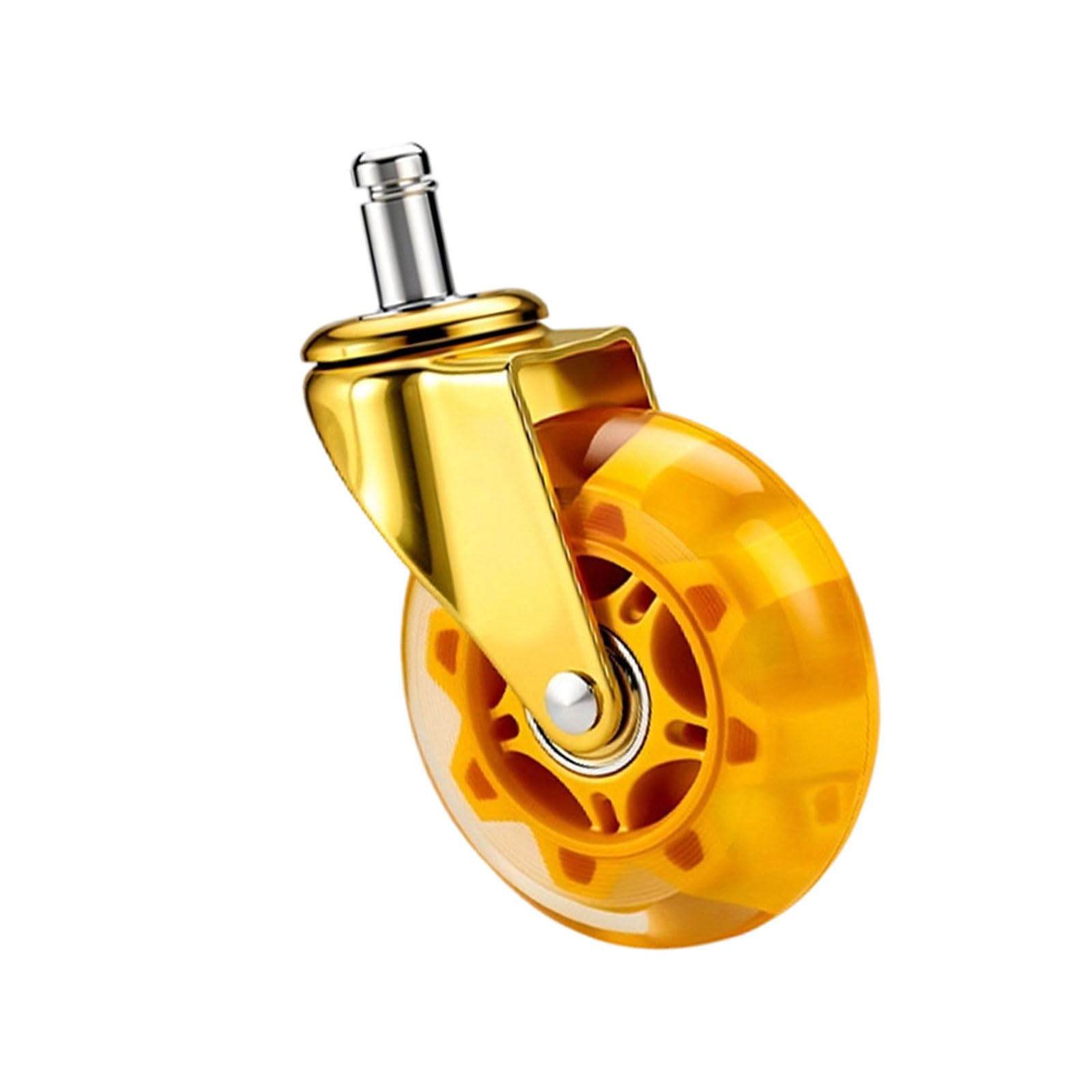 Jazuaiao Golden Single Duty 3 Inch Abs Casters For Furniture With Quiet Rollers & Easy Installation Multiple Purpose For Chairs & Sofas Permanent Abs Casters