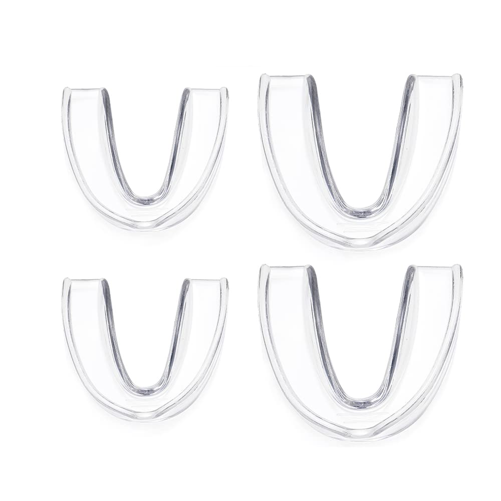 SUNNEEN Teeth Guard Mouth Guard for Teeth Grinding with Storage Case 2 Sizes 4 PCS Mouthguard Moldable Night Guards for Anti Teeth Grinding mouth guard
